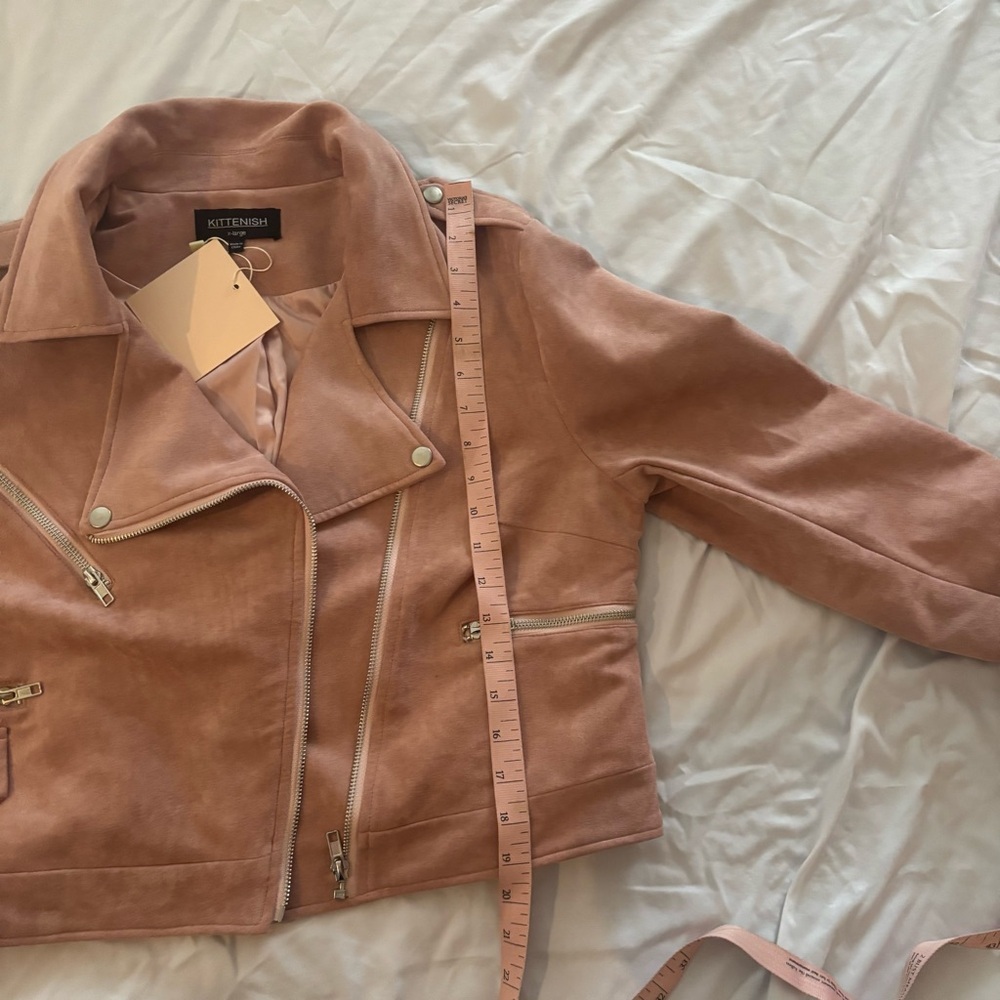 Kittenish Blush Faux Suede Like Jacket-NWT - Picture 9 of 11